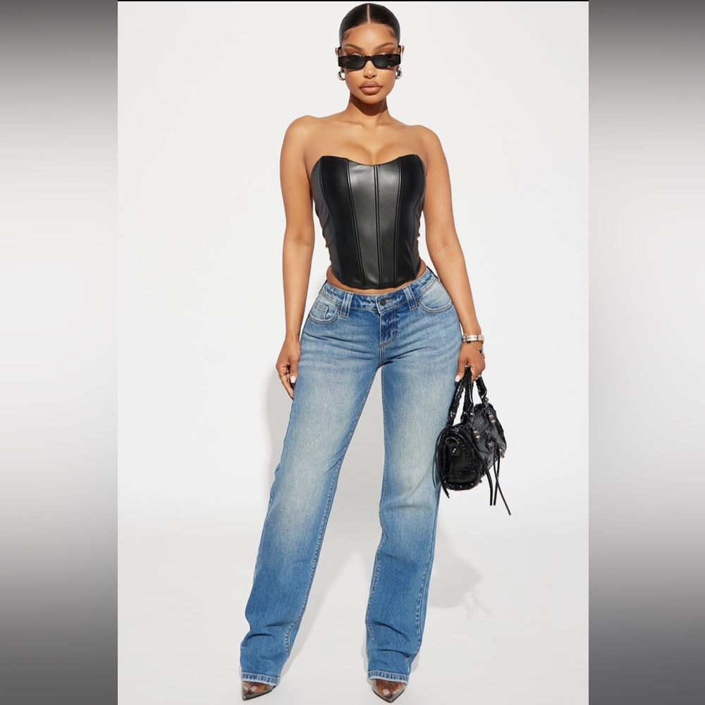 Size 3 Straight Leg Low Rise Jeans